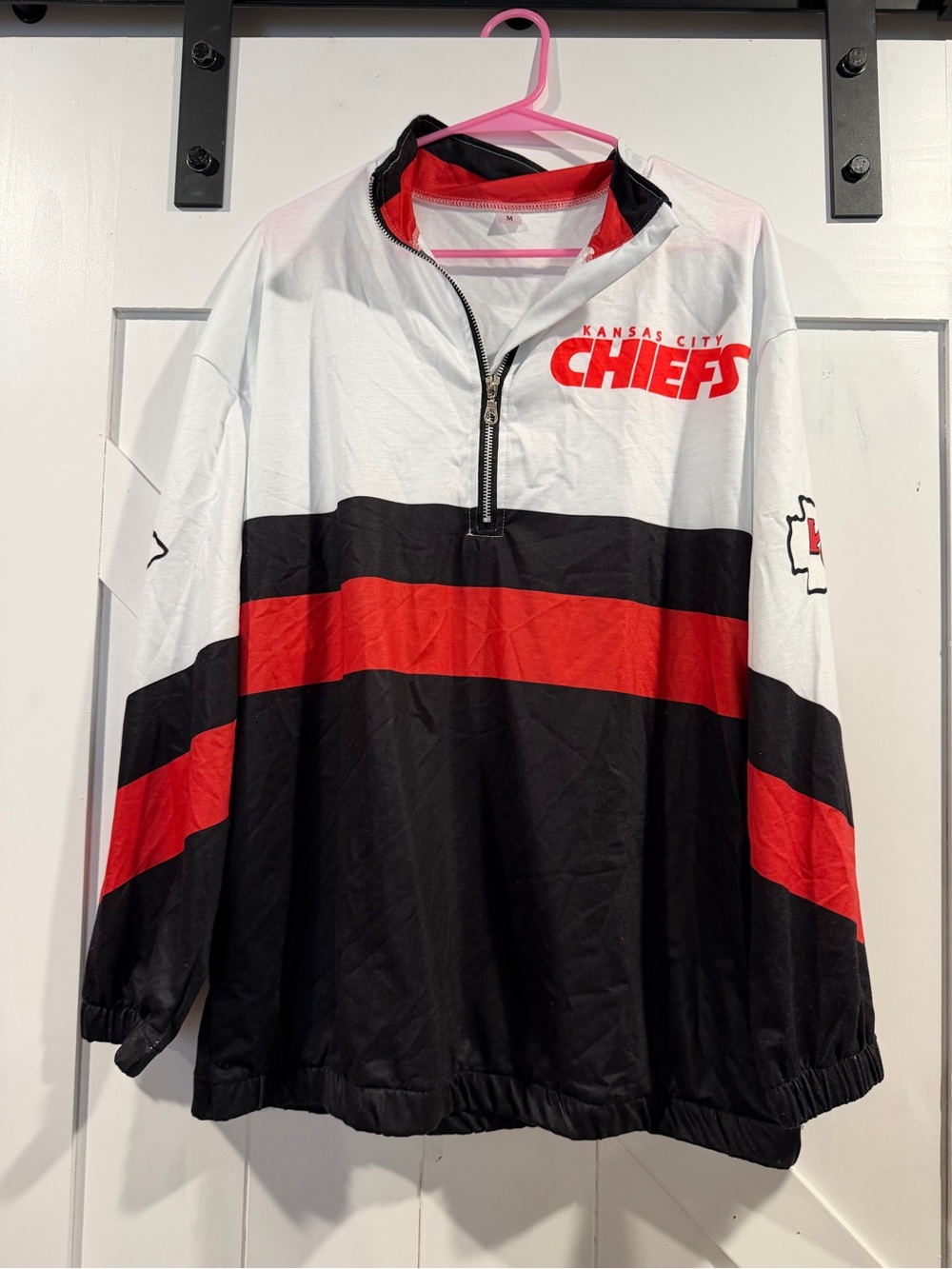 Woman’s Chiefs Red & Black Half-Zip Pullover Jacket